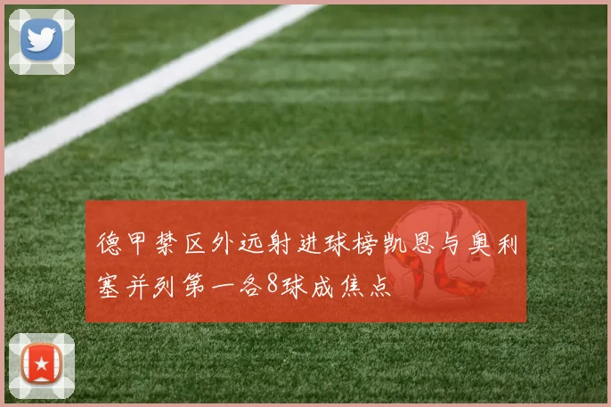 德甲禁区外远射进球榜凯恩与奥利塞并列第一各8球成焦点
